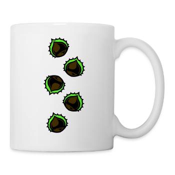Kastanie Symbol - Tasse - Weiß - Rechts