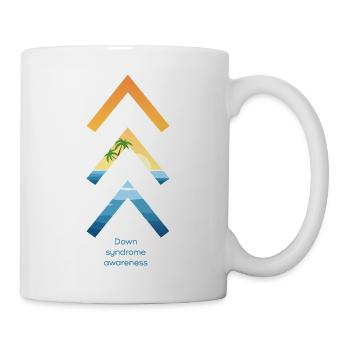 3-Tribe-Pfeil für das Bewusstsein für das Down-Syndrom - Tasse - Weiß - Rechts