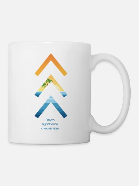 3-Tribe-Pfeil für das Bewusstsein für das Down-Syndrom - Tasse - Weiß