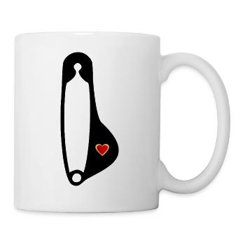 Sicherheitsnadel Näherin Schwangerschaft - Tasse - Weiß - Rechts