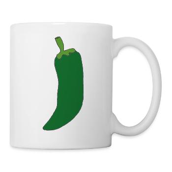 Grüne Chili Silhouette - Tasse - Weiß - Rechts