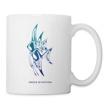 Grace in Motion – Elegante Skalare - Tasse - Weiß - Rechts
