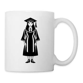 Abschlussmädchen - Tasse - Weiß - Rechts
