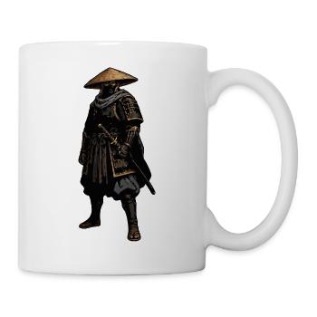 Samurai im Strohhut - Tasse - Weiß - Rechts