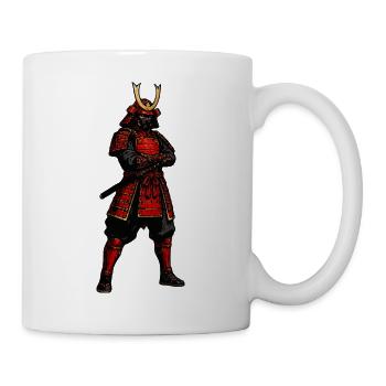 Roter Samurai Krieger - Tasse - Weiß - Rechts