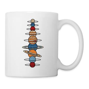Sonnensystem Planeten Ausrichtung Vektor Shirt - Tasse - Weiß - Rechts