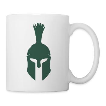 Spartanischer Helm Minimalist - Tasse - Weiß - Rechts