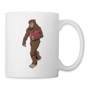 Bigfoot Valentinstag - Tasse - Weiß - Rechts