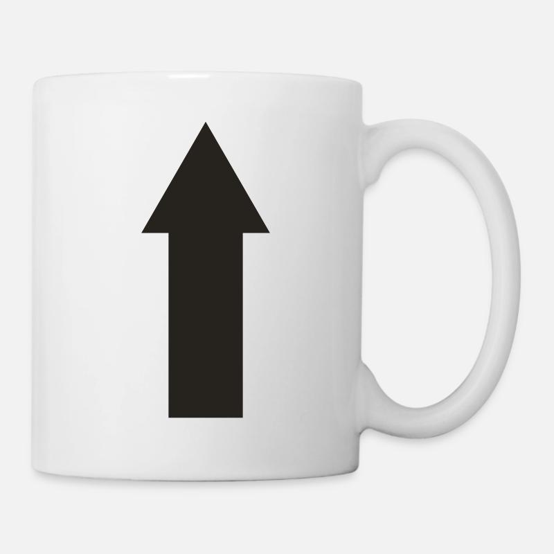 Flèche vers le haut - Mug blanc - blanc