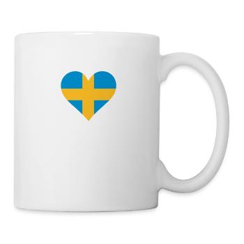 Ein Herz für Schweden - Tasse - Weiß - Rechts