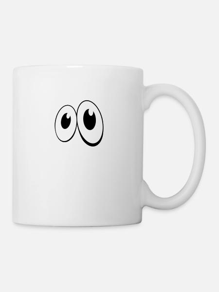 Augen Comic-Style (1c) - Tasse - Weiß