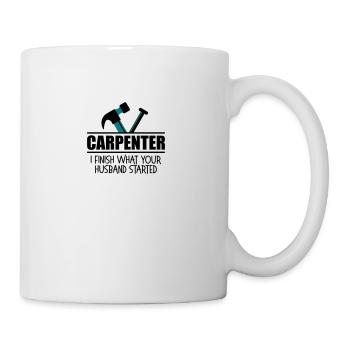 fini charpentier ce mari a commencé - Salle - Mug blanc - blanc - Droite