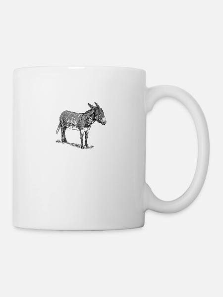 donkey mule esel33 - Tasse - Weiß
