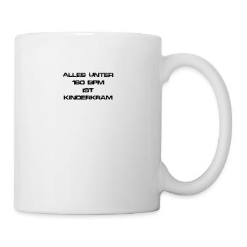love techno hardtekk schmeissen pbm ballern - Tasse - Weiß - Rechts