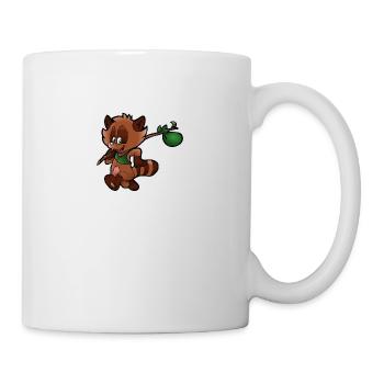Waschbär Comic - Tasse - Weiß - Rechts