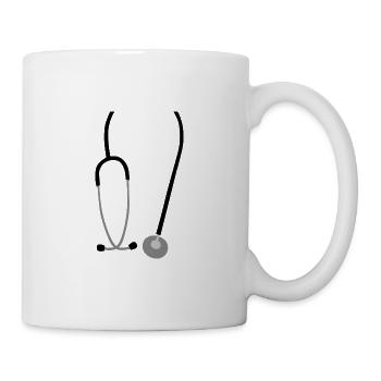 CORONA ARZT Maske Gesichtsmaske - Tasse - Weiß - Rechts