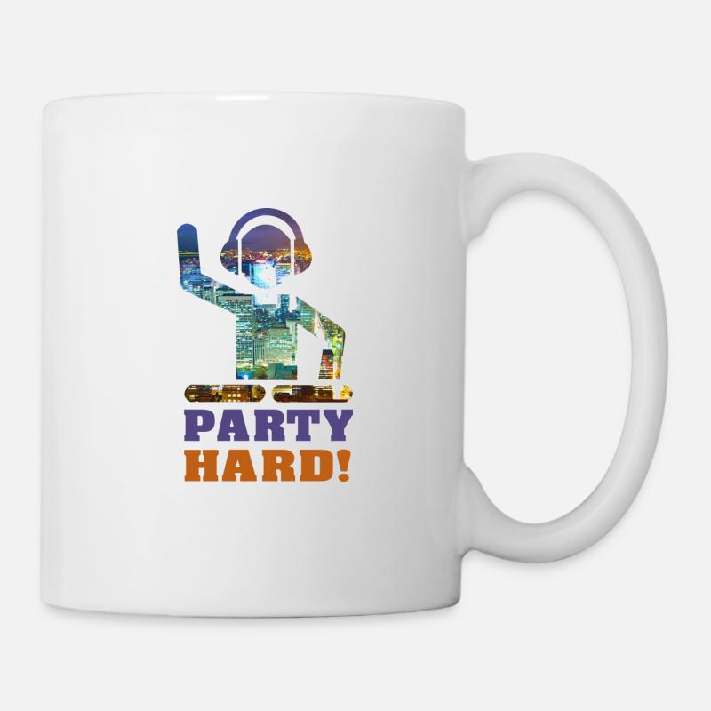 Party Hard! - Tasse - Weiß