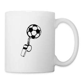 football referee whistle sport ball - Mug - white - Right