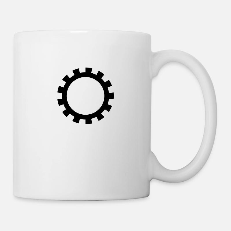 Zahnrad Zahnkranz 1c - Tasse - Weiß