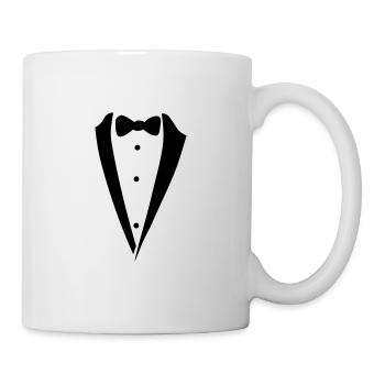 noeud papillon costume - Mug blanc - blanc - Droite