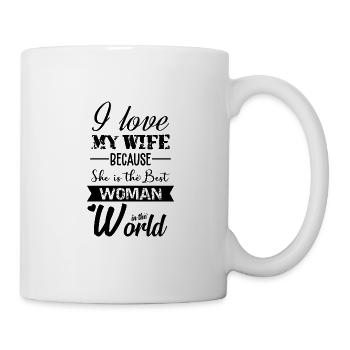 Love Shirt · I love my wife · Gift - Mug - white - Right
