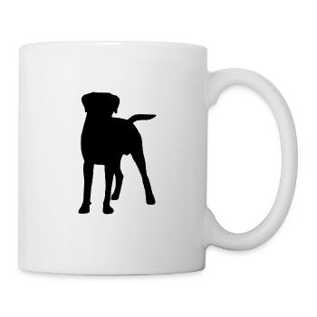 Silhouette boxer - Mug blanc - blanc - Droite