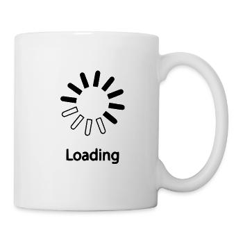 Loading schwarz - Tasse - Weiß - Rechts