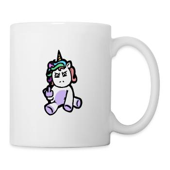 Mal licorne drôle - Mug blanc - blanc - Droite