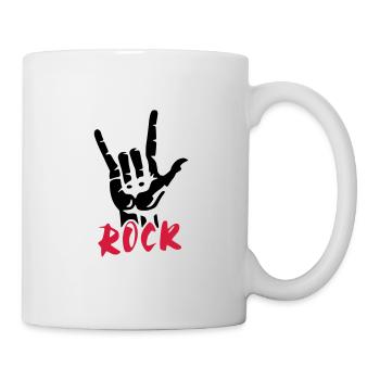 Son de la main de la musique rock - Mug blanc - blanc - Droite