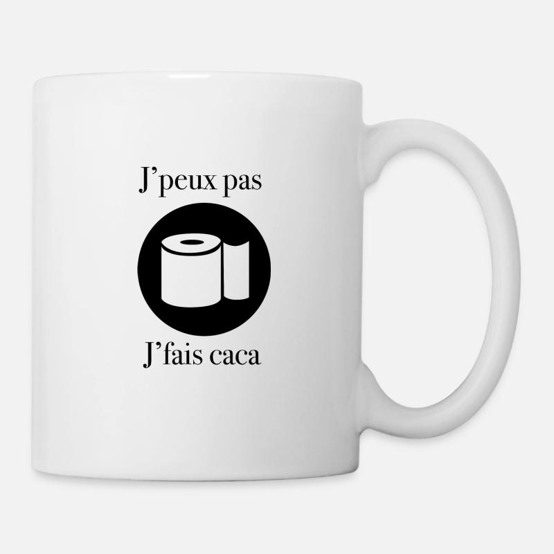 j peux pas j fais caca - Mug blanc - blanc