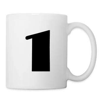 1 AN. 1er ANNIVERSAIRE. ANNIVERSAIRE 1 AN. 1. UN - Mug blanc - blanc - Droite
