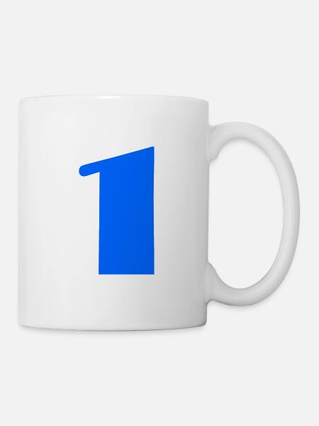 1. 1 JAHR. 1. JUBILÄUM. GEBURTSTAG 1 JAHR. EINS - Tasse - Weiß