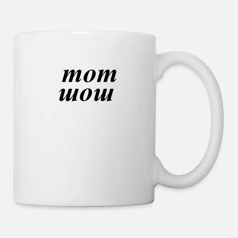 mom - wow - Tasse - Weiß
