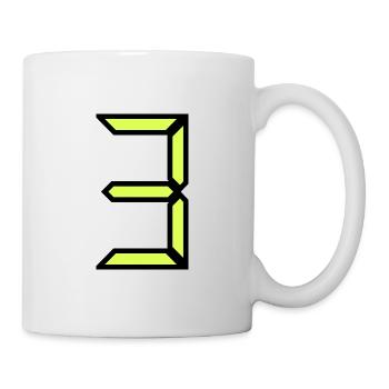 3 JAHRE. 3. JUBILÄUM. GEBURTSTAG 3 JAHRE. 3 - Tasse - Weiß - Rechts