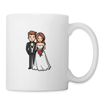 Newlyweds, Wedding, Bride, Groom - Mug - white - Right