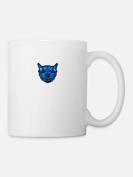 bleu loup - Mug blanc - blanc
