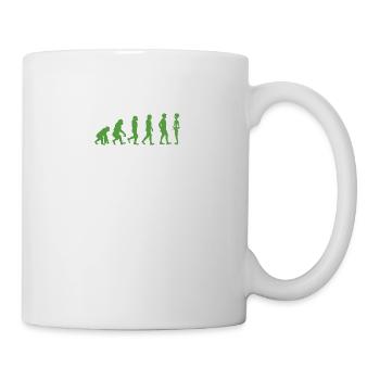 Alien / Area 51 / UFO: Evolution - Affe - Mensch - - Tasse - Weiß - Rechts