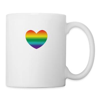 Heart in rainbow colors - Mug - white - Right