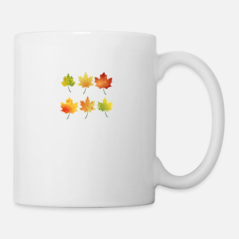 Herbst Blätter - Tasse - Weiß