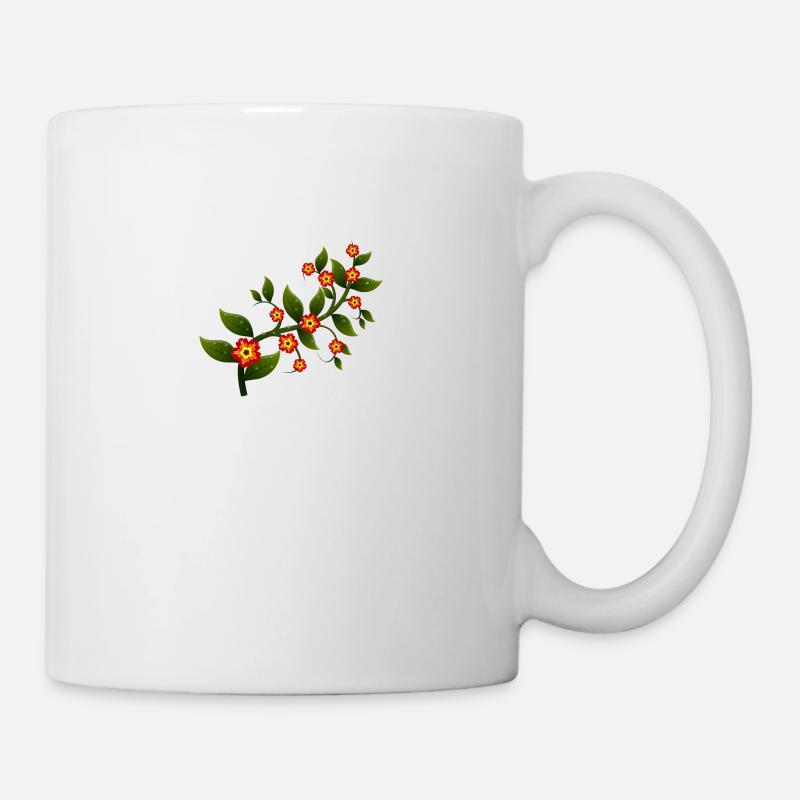 Blumen - Tasse - Weiß