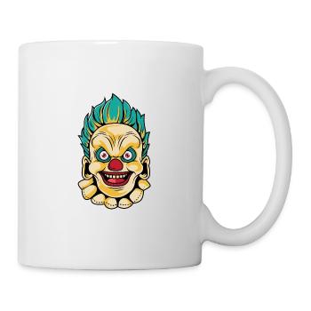 Böser Clown Entertainer Geschenk - Tasse - Weiß - Rechts