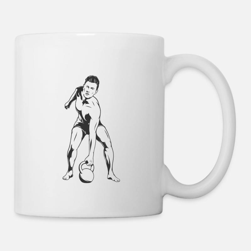 Mann Gym - Tasse - Weiß