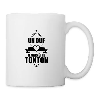 je suis comme un ouf je vais etre tonton - Mug blanc - blanc - Droite