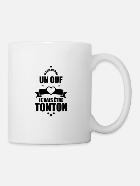 je suis comme un ouf je vais etre tonton - Mug blanc - blanc