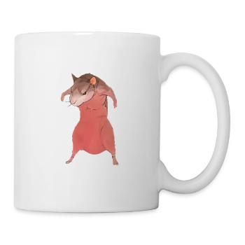 Anthro Rodent en rose - Mug blanc - blanc - Droite