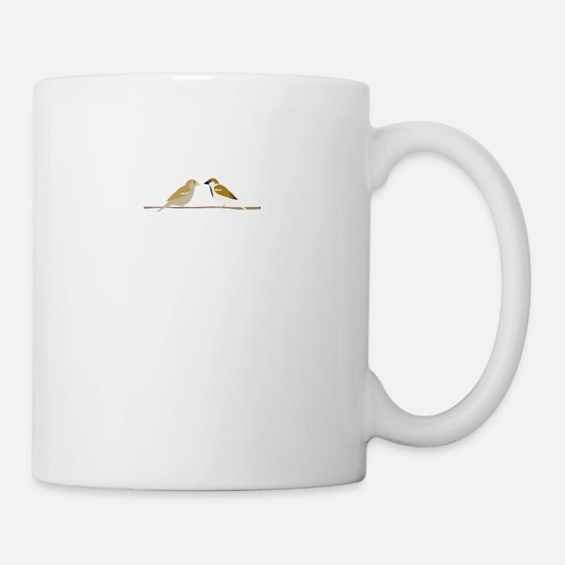 Spatzen - Tasse - Weiß