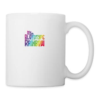 My Bloodtype is Rainbow - tolerance and peace - Mug - white - Right