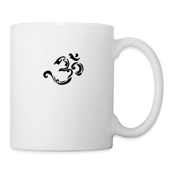 Tribal Om-Design Hinduismus spirituell Symbol Yoga - Tasse - Weiß - Rechts