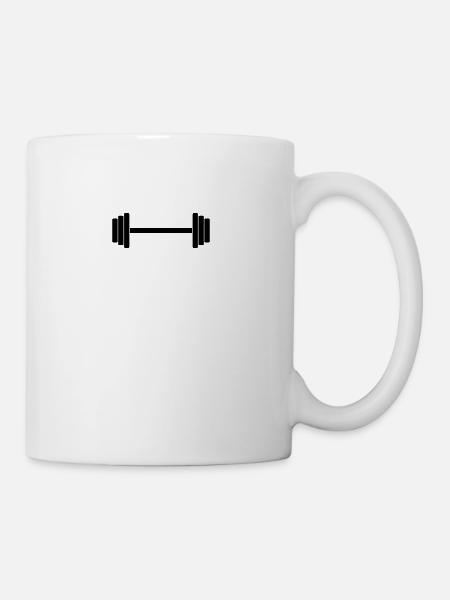 Hantel 1c - Tasse - Weiß