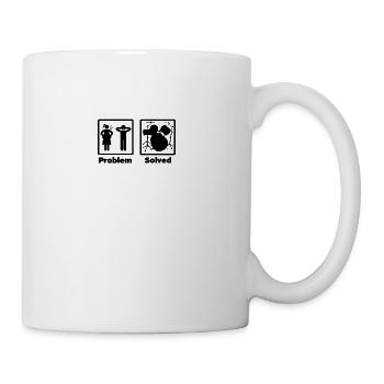 problem solved DRUMMER DRUMS drums - Mug - white - Right